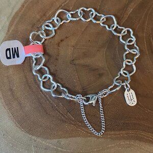 James Avery Connected Hearts Charm Bracelet, Size M, Sterling Silver